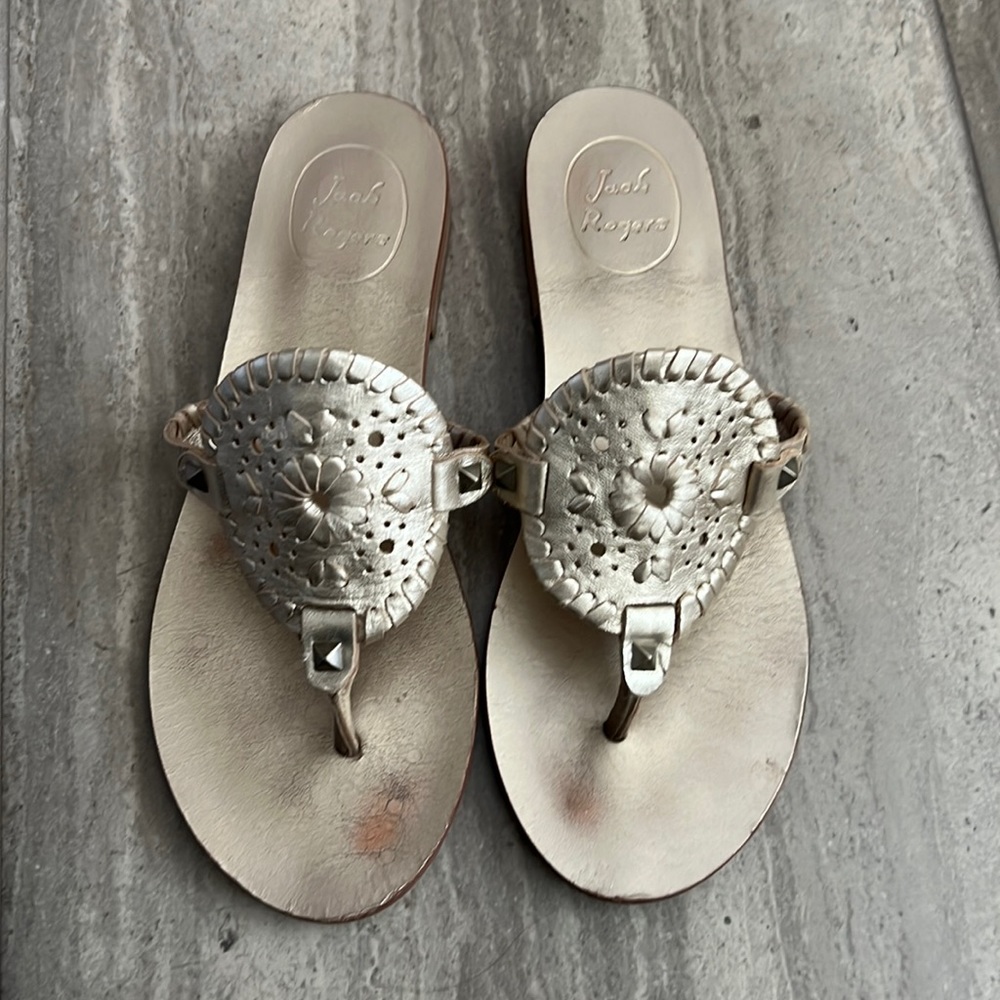 Jack Rogers Gold Flip Flop Sandals
